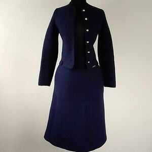 VTG 2 PS GEIGER TIROL MADE IN AUSTRALIA 100% WOOL WOMEN JACKET&SKIRTSUIT SZ 34